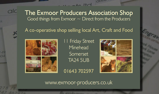 exmoor producers association business card design